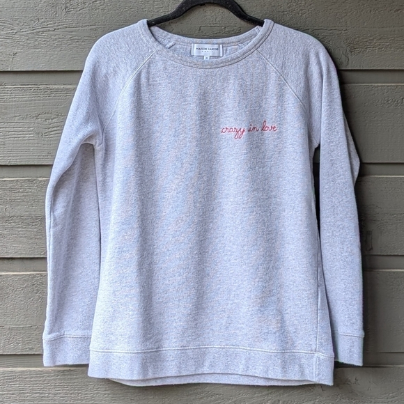 Maison Labiche Crazy In Love Sweatshirt Heather Gray Size Medium - Picture 10 of 10